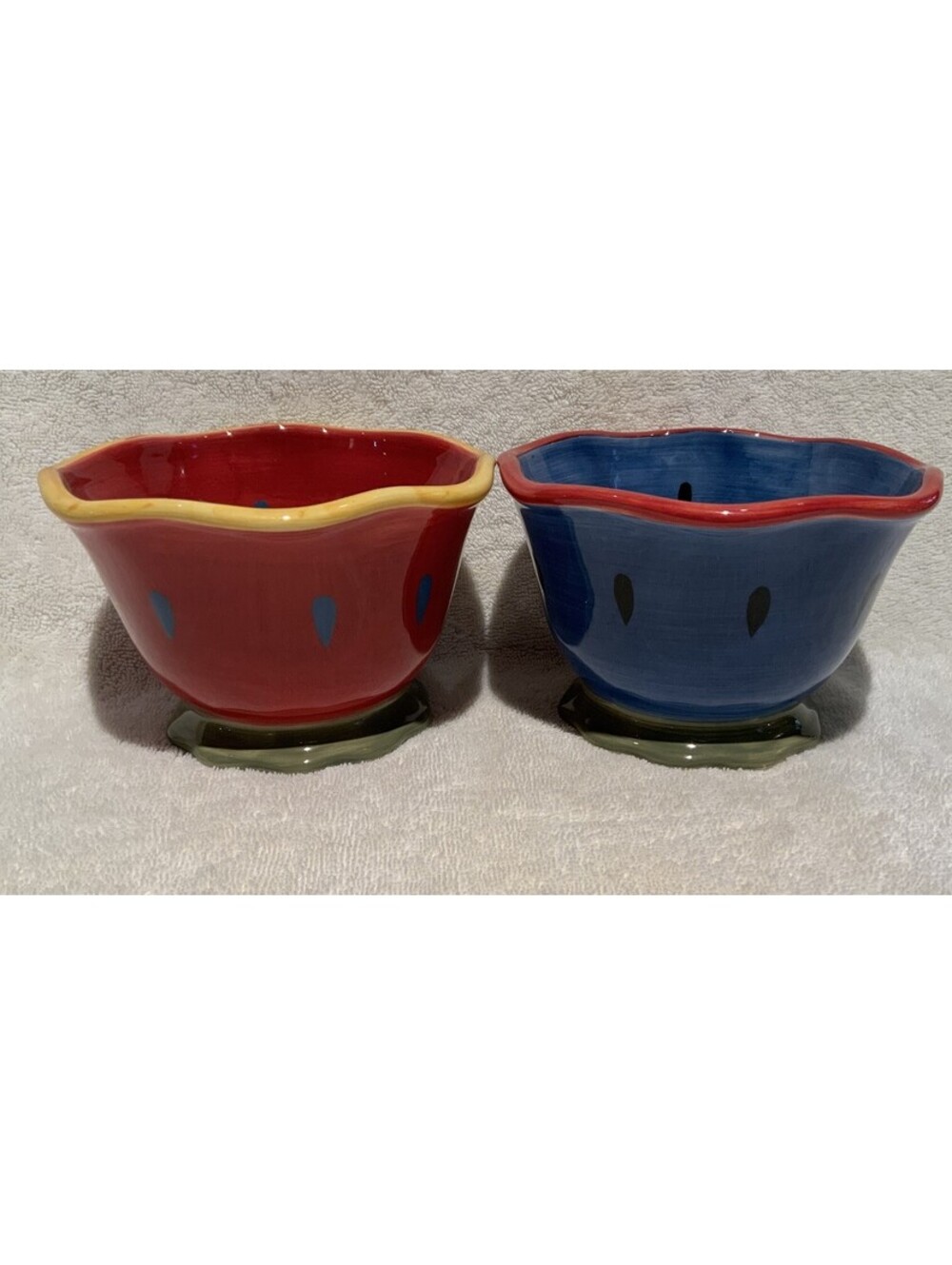 Susan Winget Garden Brights Ceramic 6” Bowls by Certified International - Set/2
